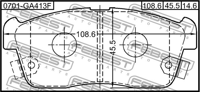 Febest 0701-GA413F Гальмівні колодки, комплект 0701GA413F: Приваблива ціна - Купити у Польщі на 2407.PL!