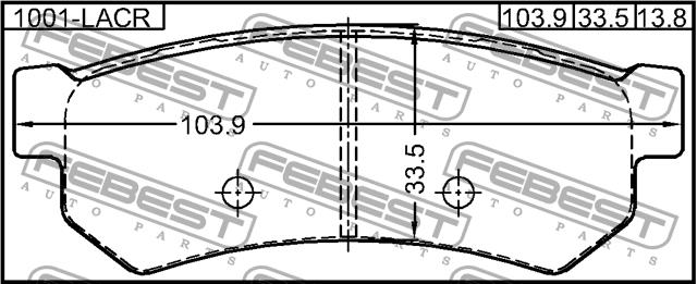 Febest 1001-LACR Brake Pad Set, disc brake 1001LACR: Buy near me in Poland at 2407.PL - Good price!