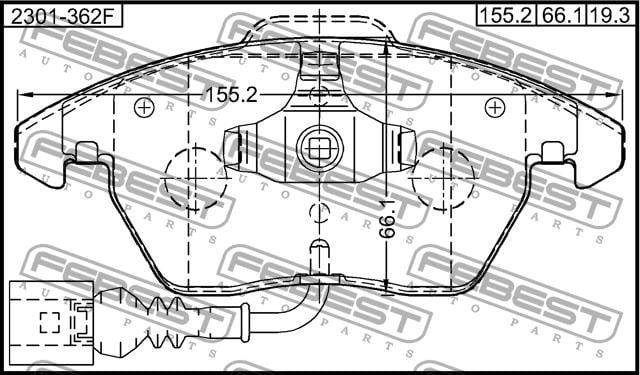 Febest 2301-362F Brake Pad Set, disc brake 2301362F: Buy near me in Poland at 2407.PL - Good price!