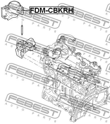 Engine mount right Febest FDM-CBKRH