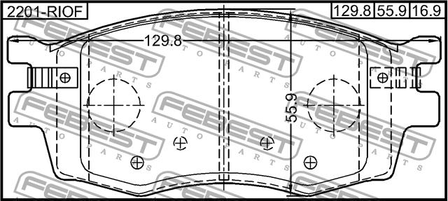 Febest 2201-RIOF Brake Pad Set, disc brake 2201RIOF: Buy near me in Poland at 2407.PL - Good price!
