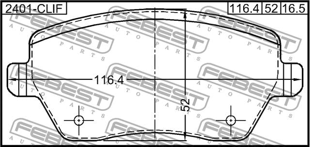 Febest 2401-CLIF Brake Pad Set, disc brake 2401CLIF: Buy near me in Poland at 2407.PL - Good price!