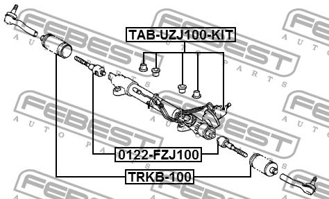 Тяга рулевая Febest 0122-FZJ100