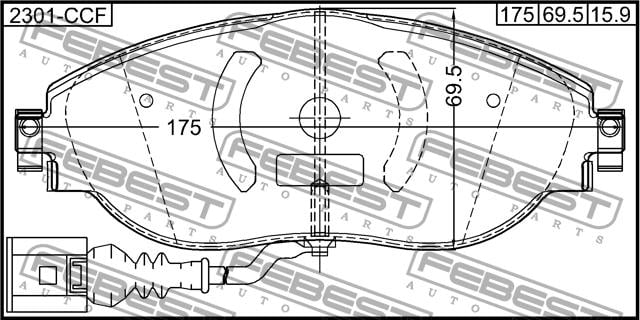 Febest 2301-CCF Brake Pad Set, disc brake 2301CCF: Buy near me in Poland at 2407.PL - Good price!
