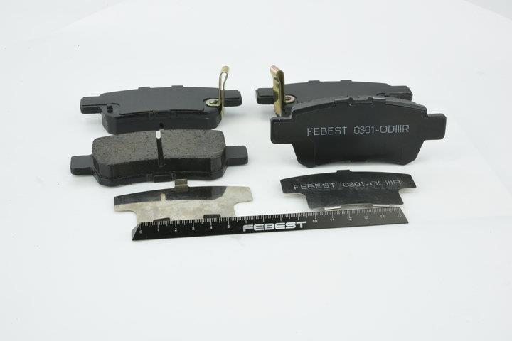 Rear disc brake pads, set Febest 0301-ODIIIR