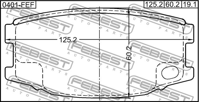 Febest 0401-FEF Front disc brake pads, set 0401FEF: Buy near me at 2407.PL in Poland at an Affordable price!