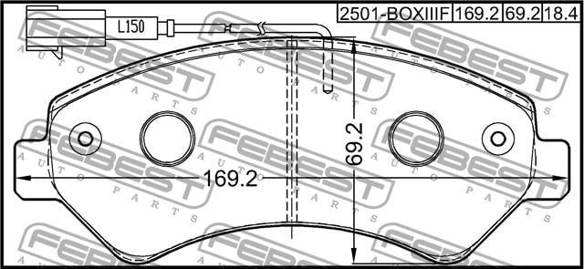 Febest 2501-BOXIIIF Brake Pad Set, disc brake 2501BOXIIIF: Buy near me in Poland at 2407.PL - Good price!