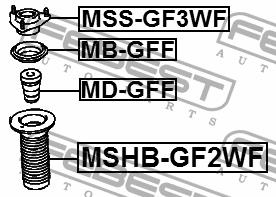 Shock absorber bearing Febest MB-GFF