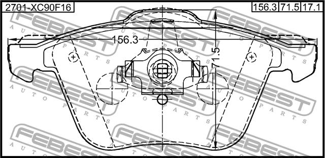 Febest 2701-XC90F16 Brake Pad Set, disc brake 2701XC90F16: Buy near me in Poland at 2407.PL - Good price!