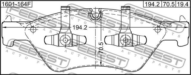 Febest 1601-164F Brake Pad Set, disc brake 1601164F: Buy near me at 2407.PL in Poland at an Affordable price!