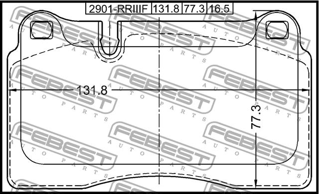 Febest 2901-RRIIIF Brake Pad Set, disc brake 2901RRIIIF: Buy near me in Poland at 2407.PL - Good price!