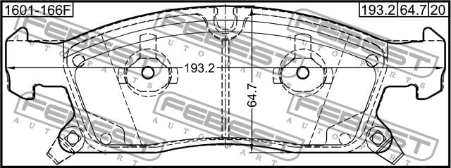 Febest 1601-166F Brake Pad Set, disc brake 1601166F: Buy near me in Poland at 2407.PL - Good price!
