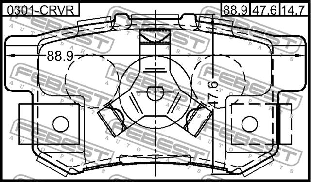 Febest 0301-CRVR Rear disc brake pads, set 0301CRVR: Buy near me at 2407.PL in Poland at an Affordable price!