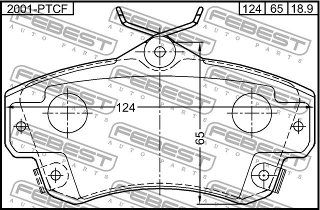 Febest 2001-PTCF Brake Pad Set, disc brake 2001PTCF: Buy near me in Poland at 2407.PL - Good price!