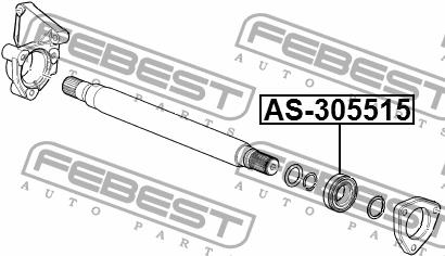Drive shaft bearing Febest AS-305515