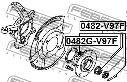 Rear Wheel Bearing Kit Febest 0482G-V97F