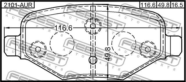Febest 2101-AUR Brake Pad Set, disc brake 2101AUR: Buy near me in Poland at 2407.PL - Good price!
