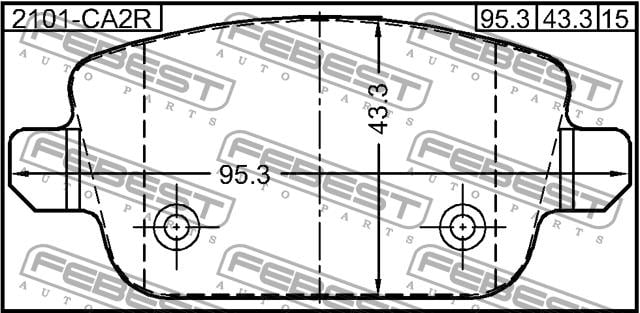 Febest 2101-CA2R Brake Pad Set, disc brake 2101CA2R: Buy near me in Poland at 2407.PL - Good price!