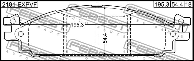 Febest 2101-EXPVF Brake Pad Set, disc brake 2101EXPVF: Buy near me at 2407.PL in Poland at an Affordable price!