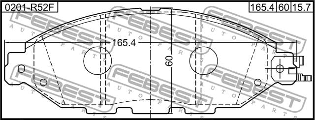 Febest 0201-R52F Brake Pad Set, disc brake 0201R52F: Buy near me in Poland at 2407.PL - Good price!