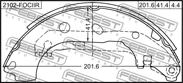 Febest 2102-FOCIIR Brake shoe set 2102FOCIIR: Buy near me at 2407.PL in Poland at an Affordable price!