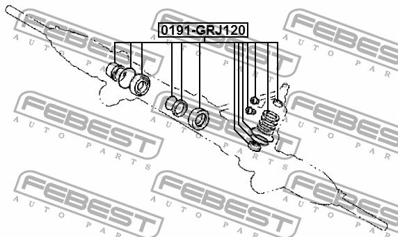 Ремкомплект рейки рулевой Febest 0191-GRJ120