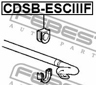 Tuleja stabilizatora przedniego Febest CDSB-ESCIIIF