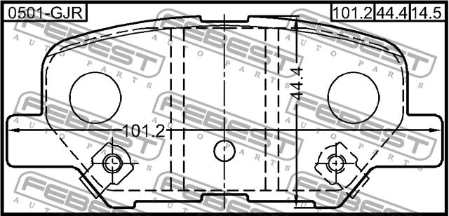 Febest 0501-GJR Scheibenbremsbeläge, Set 0501GJR: Kaufen Sie zu einem guten Preis in Polen bei 2407.PL!