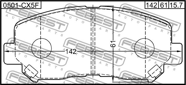 Febest 0501-CX5F Brake Pad Set, disc brake 0501CX5F: Buy near me in Poland at 2407.PL - Good price!