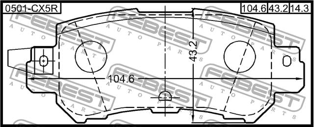 Febest 0501-CX5R Brake Pad Set, disc brake 0501CX5R: Buy near me in Poland at 2407.PL - Good price!