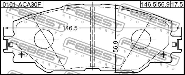 Febest 0101-ACA30F Brake Pad Set, disc brake 0101ACA30F: Buy near me in Poland at 2407.PL - Good price!