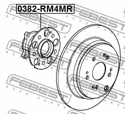 Маточина колеса з підшипником задня Febest 0382-RM4MR