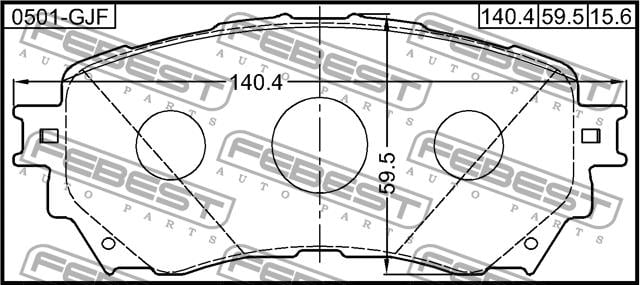 Febest 0501-GJF Front disc brake pads, set 0501GJF: Buy near me in Poland at 2407.PL - Good price!