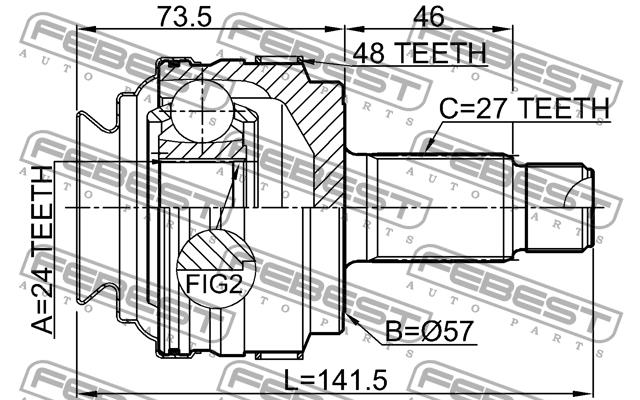 Kaufen Sie Febest 1910E87A48R zum guten Preis bei 2407.PL!