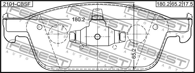 Febest 2101-CBSF Brake Pad Set, disc brake 2101CBSF: Buy near me in Poland at 2407.PL - Good price!