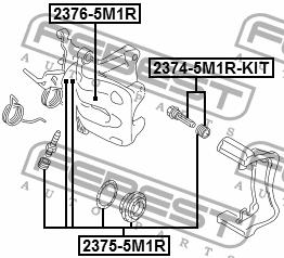 Repair Kit, brake caliper Febest 2375-5M1R