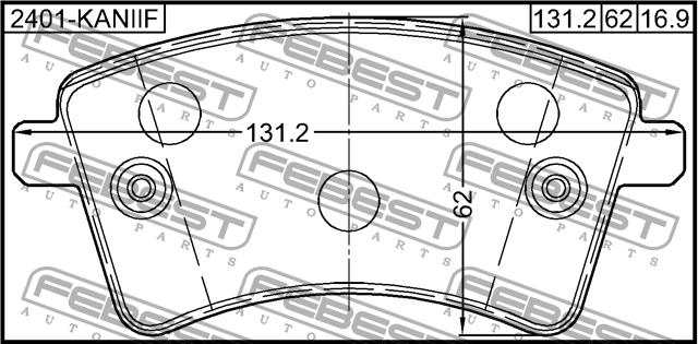 Febest 2401-KANIIF Front disc brake pads, set 2401KANIIF: Buy near me in Poland at 2407.PL - Good price!