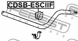 Tuleja stabilizatora przedniego Febest CDSB-ESCIIF