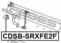 Tuleja stabilizatora przedniego Febest CDSB-SRXFE2F