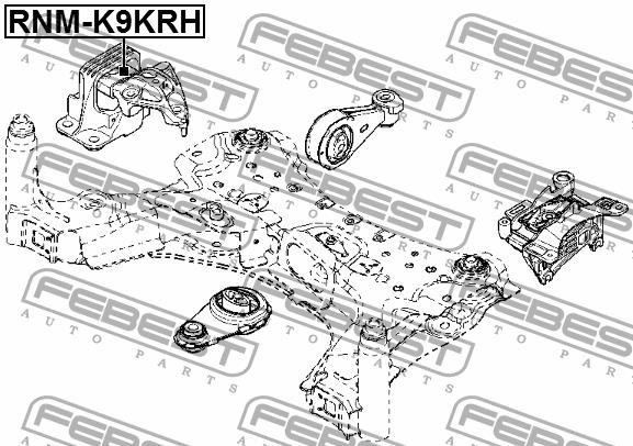 Poduszka silnika prawa Febest RNM-K9KRH