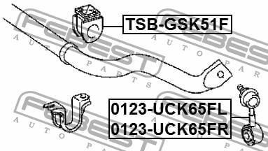 Tuleja stabilizatora przedniego Febest TSB-GSK51F