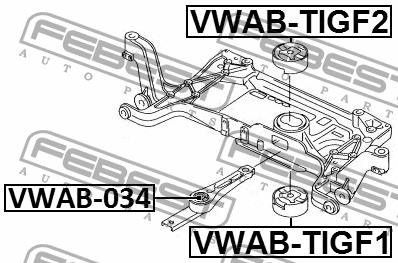 Motorlager hinten Febest VWAB-034