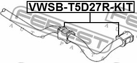 Tuleja stabilizatora tylnego Febest VWSB-T5D27R-KIT