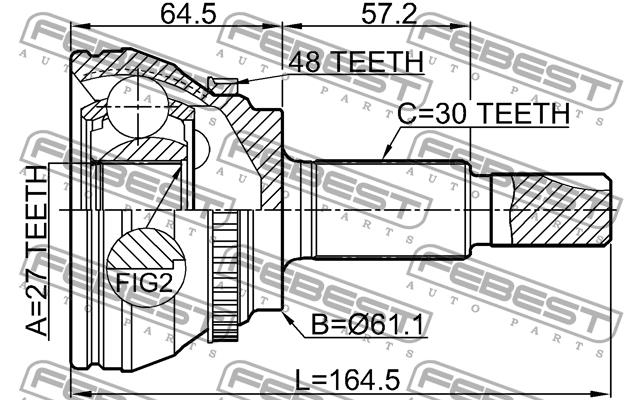 Febest CV joint – price 389 PLN