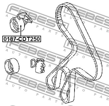 Febest Tensioner pulley, timing belt – price 74 PLN