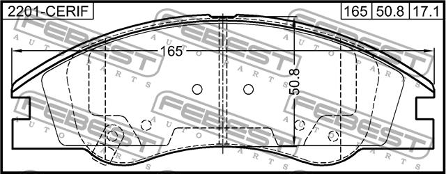 Febest 2201-CERIF Тормозные колодки дисковые, комплект 2201CERIF: Отличная цена - Купить в Польше на 2407.PL!