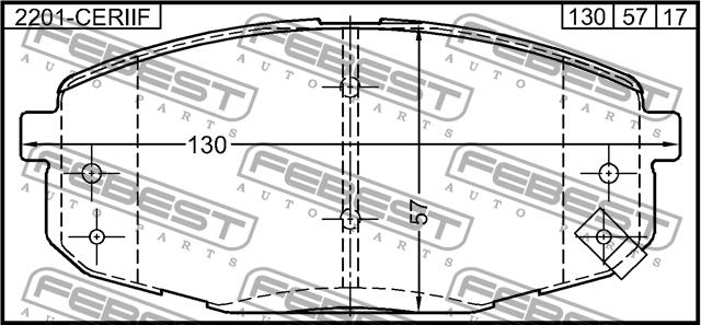 Febest 2201-CERIIF Brake Pad Set, disc brake 2201CERIIF: Buy near me in Poland at 2407.PL - Good price!
