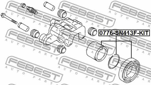 Febest Front brake caliper piston – price 52 PLN