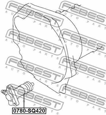 Clutch slave cylinder Febest 0780-SQ420