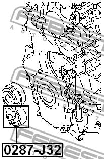 Febest DRIVE BELT IDLER – price 63 PLN